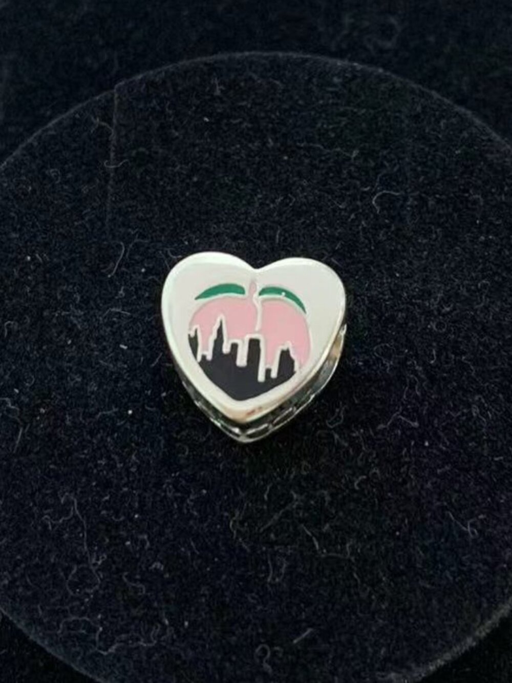 Pandora Georgia Peach Exclusive Heart Charm